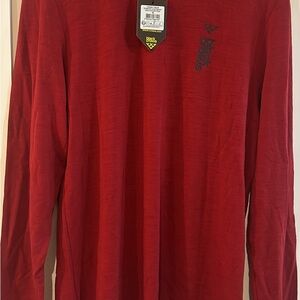 Men's Vibrant Red Long Sleeve Tee